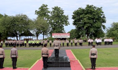 Apel-Jam-Pimpinan,-Kapolres-Ende-Apresiasi-Sukses-Pengamanan-Eltari-Memorial-Cup-2025-dan-Ingatkan-Anggota-Siap-Hadapi-Badai