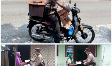Polri-Untuk-Masyarakat,-Kapolsek-Ende-Gunakan-Sepeda-Motor-Bantu-Warga-Terdampak-Gempa