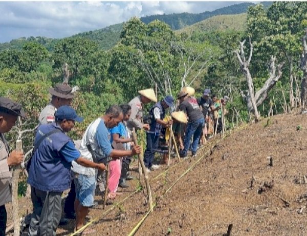 Terjang Jalur Ekstrim, Polsek Ndona Jalankan Misi Swasembada Jagung