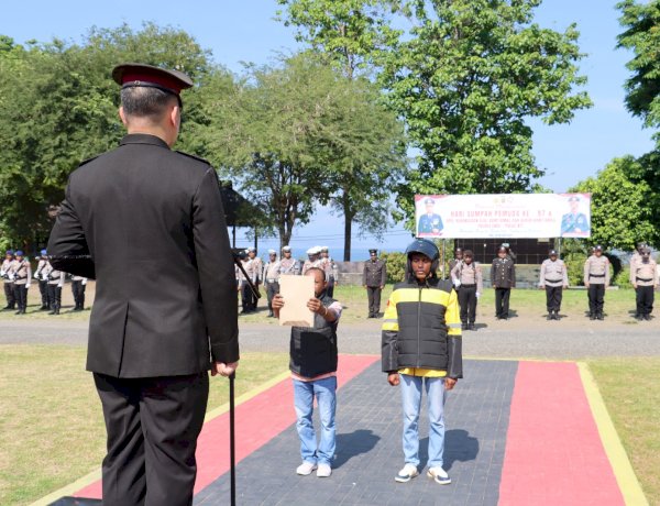 Upacara Hari Sumpah Pemuda Ke-97 di Polres Ende: Polri Bersinergi dengan Ojol dan Buruh Jadi Pelopor Kamtibmas