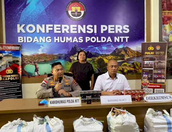 Polda NTT Ungkap Dua Kasus Perdagangan Tanpa Izin, 2.590 Bungkus Rokok Ilegal Disita
