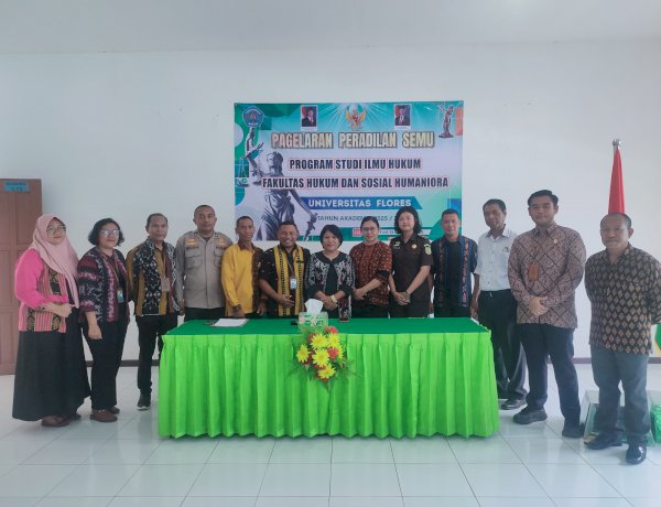 Kasikum Polres Ende Hadiri Pembukaan Kegiatan Peradilan Semu Universitas Flores