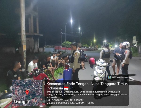 Jaga Kekhusyukan Bulan Suci Ramadhan, Tim Perintis Presisi Ende Patroli Titik Rawan di Kota Ende