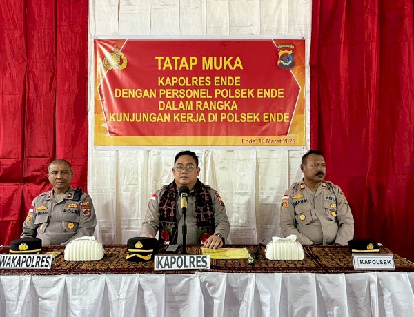 Kunjungan Kerja Kapolres Ende Hingga Berbagi Berkah di Bulan Ramadhan di Polsek Ende