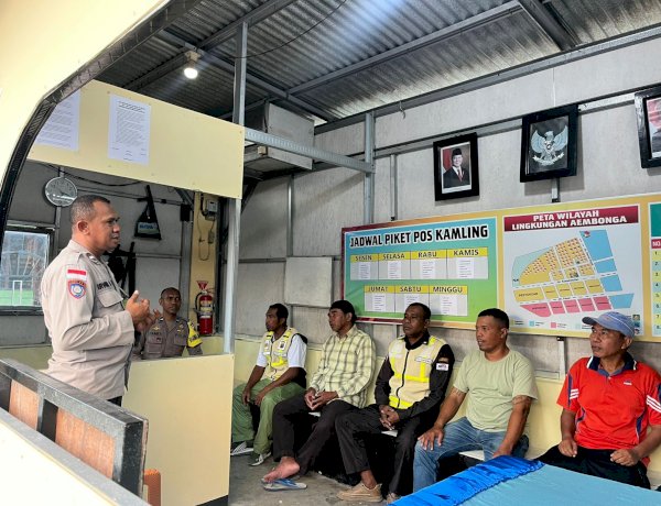Sinergi Bhabinkamtibmas dan Warga Mbongawani Renovasi Pos Kamling Jadi Markas Keamanan yang Nyaman