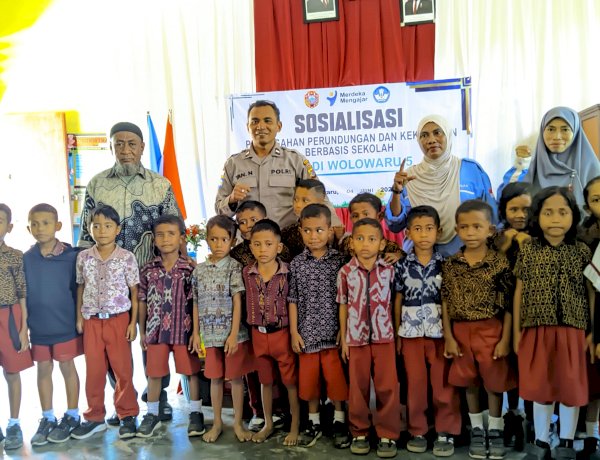 Polsek Wolowaru Polres Ende Beri Sosialisasi Anti Bullying kepada Siswa SD Inpres Wolowaru 5