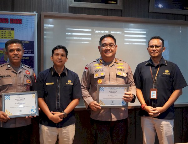Kelola Anggaran dengan Akuntabel, Polres Ende Polda NTT Raih Dua Penghargaan dari KPPN Ende