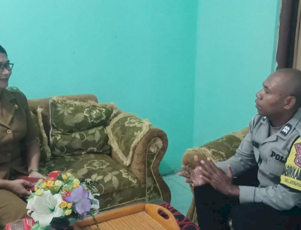 Perkuat Sinergi dengan Kelurahan, Bhabinkamtibmas dan Lurah Roworena Bahas Perkembangan Kamtibmas