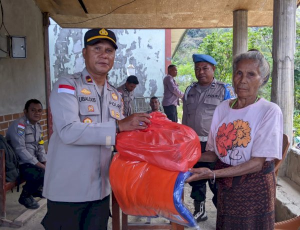 Polres Ende dan Pemda Salurkan Bantuan Utama untuk Warga Terdampak Gempa di Likanaka Wolowaru