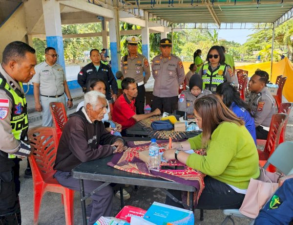Sambut HUT Lalu Lintas Bhayangkara ke-71, Satlantas Polres Ende Polda NTT Gelar Bakti Kesehatan dan Donor Darah di Terminal Rewarangga