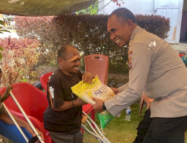 Aksi Peduli Polres Ende Polda NTT dan Bhayangkari, Penyandang Disabilitas di Ende Sampaikan Apresiasi