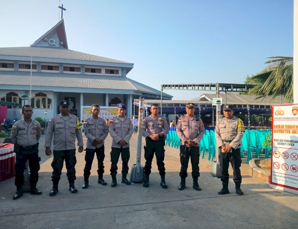 Sukses Kawal Agenda Besar Keuskupan Agung Ende, Ratusan Personel Gabungan Polres Ende Amankan Pentahbisan 9 Imam Baru