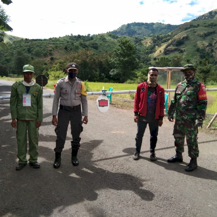 Cegah Penyebaran Corona, Jajaran Polsek Maurole Melakukan Pemantauan Keluar Masuk Warga Di Daerah Perbatasan