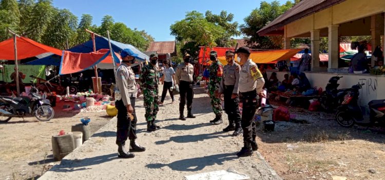 Patroli TNI-Polri, Dalam Rangka Penertiban/Pendisiplinan  Protokol Penggunaan Masker Di Pasar