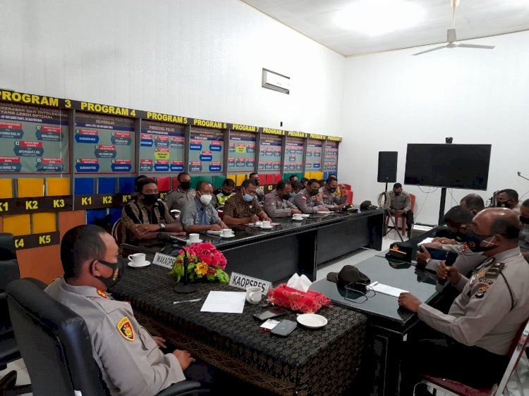 Kapolres Ende Pimpin Rapat Pembentukan Kampung Tangguh Ketahanan Pangan