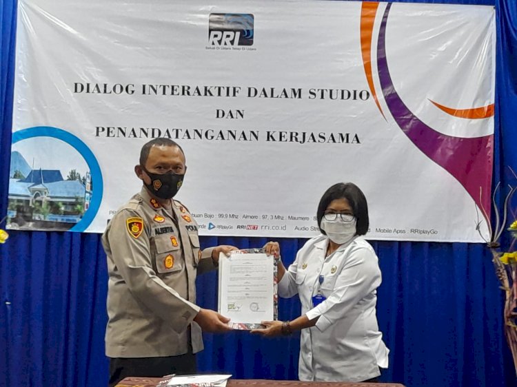 Jalin Kerjasama, Polres Ende MoU Dengan RRI Ende