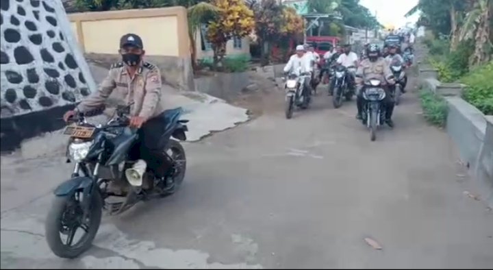 Polsek Pulau Ende Kawal Pawai Ta’aruf Jelang Bulan Suci Ramadhan 1442 H