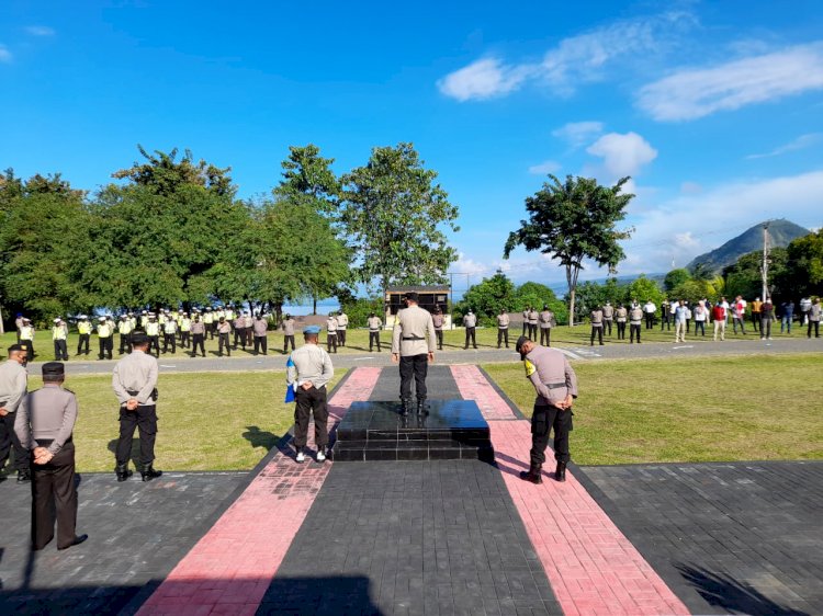 Peringatan Hari Buruh, Polres Ende Laksanakan Apel Siaga