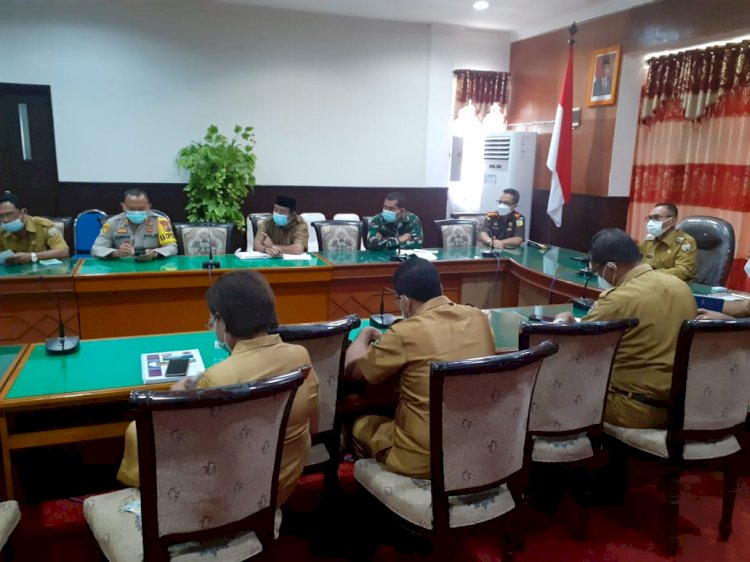 Kapolres Ende Hadiri Acara Vidio Conference Bersama Kementrian Dalam Negeri