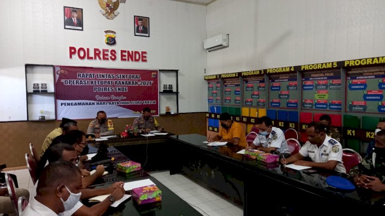 Jelang Ops Ketupat Ranakah 2021, Kapolres Ende Pimpin Rapat Koordinasi Lintas Sektoral