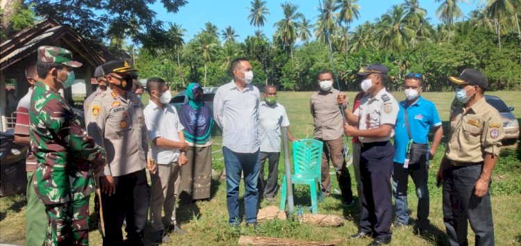 Kapolres Ende Bersama Bupati Dan Dandim 1602 Ende, Cek Kesiapan Pos Penyekatan Perbatasan Di Kec. Nangapanda