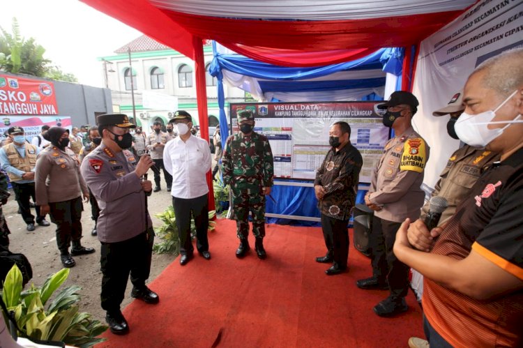 Berkunjung ke Kelurahan Cilangkap, Panglima dan Kapolri Apresiasi Peran 4 Pilar Tekan Kasus Corona