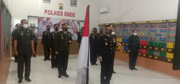 Upacara Hari Bhayangkara Ke-75, Polres Ende Gelar Secara Virtual