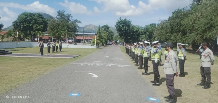 Personil Gabungan Polres Ende Tingkatkan Kegiatan Operasi Penertiban Prokes Dan Berlalulintas