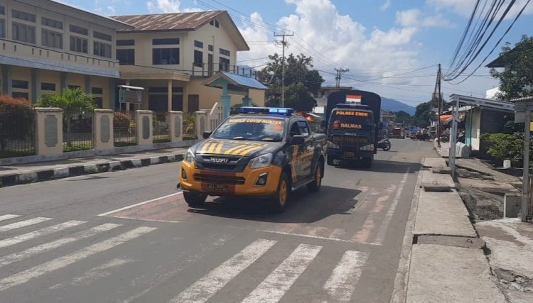 Upayah Cegah Covid-19, Sat Sabhara Polres Ende Laksanakan Patroli dan Pendisiplinan Protokol Kesehatan