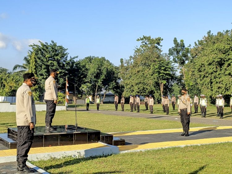 Pimpin Apel Pagi, Kapolres Ende Ajak Anggota Terapkan Pola Hidup Sederhana