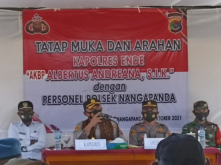 Kunker Kapolres Ende : Polri Harus Meningkatkan Komunikasi Dan Koordinasi Dengan Muspika dan Elemen Masyarakat