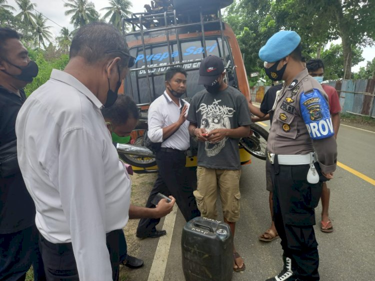 Hari Pertama Pelaksanaan Operasi Pekat Ranakah 2021, Polres Ende Amankan 1 Jeringen Miras Tradisional Jenis Moke