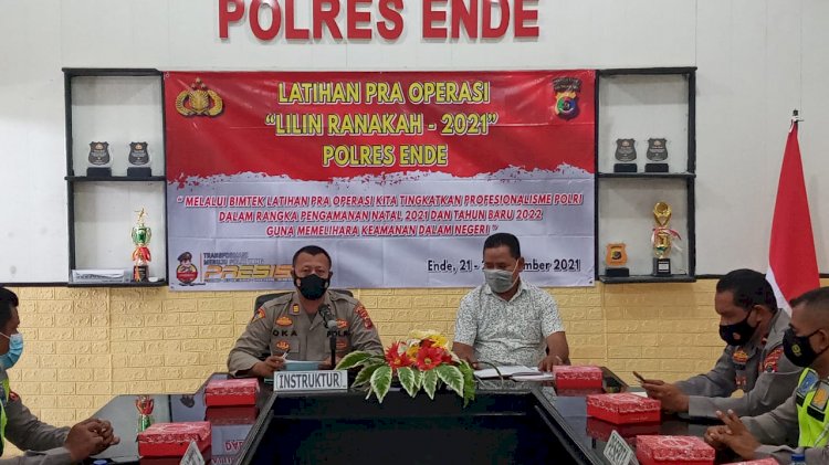 Hadapi Natal Dan Tahun Baru, Polres Ende Gelar “Lat Pra Ops Lilin Ranakah 2021”