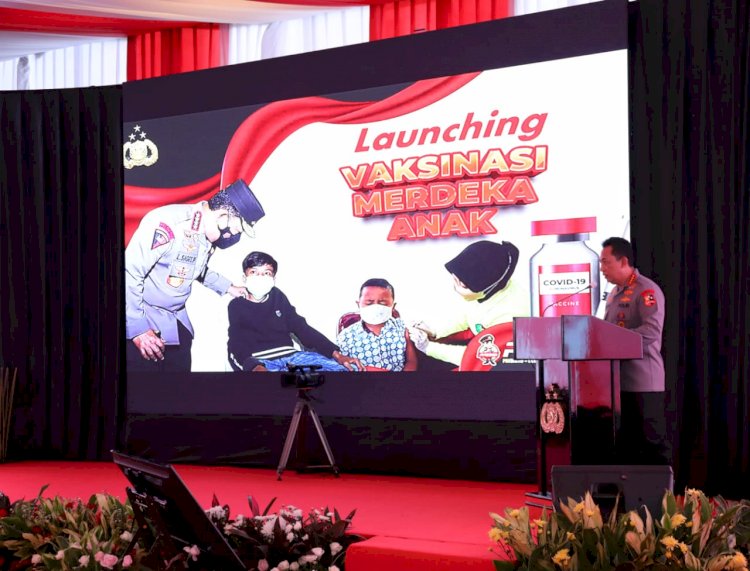 Launching Vaksinasi Merdeka Anak, Kapolri: Upaya Menjaga Generasi Penerus Bangsa