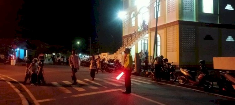 Beri Rasa Aman Selama Bulan Suci Ramadhan, Polres Ende Kerahkan Personil Amankan Jalannya Sholat Tarawih