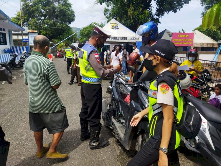 Satlantas Polres Ende Gelar Operasi Gabungan Penertiban Kendaraan Bermotor