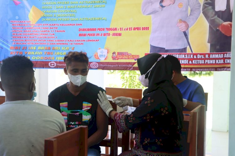 Polres Ende Siap Sukseskan Gerakan 1 Juta Vaksin Booster Bersama PCNU dan Kemenag Kabupaten Ende