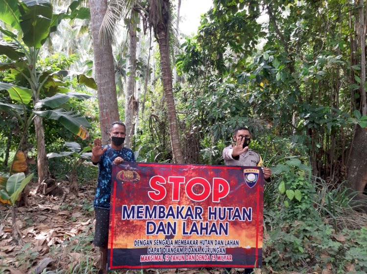 Cegah Karhutla, Bhabinkamtibmas Polsek Nangapanda Rutin Berikan Himbauan Kepada Warganya