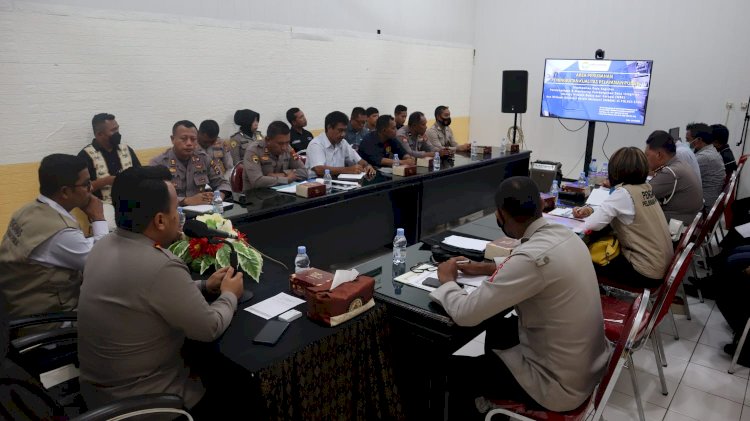 Tingkatkan Area Pelayanan Publik, Polres Ende Gelar Rapat Dengan Tim Ombudsman Perwakilan Provinsi NTT