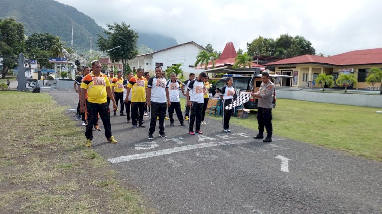  Polres Ende Laksanakan Tes Kesamaptaan Jasmani Berkala dan Beladiri Polri Semester II T.A. 2022