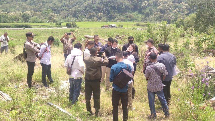 Polsek Wolowaru Amankan Sidang Pemeriksaan Setempat Atas Tanah Sangketa