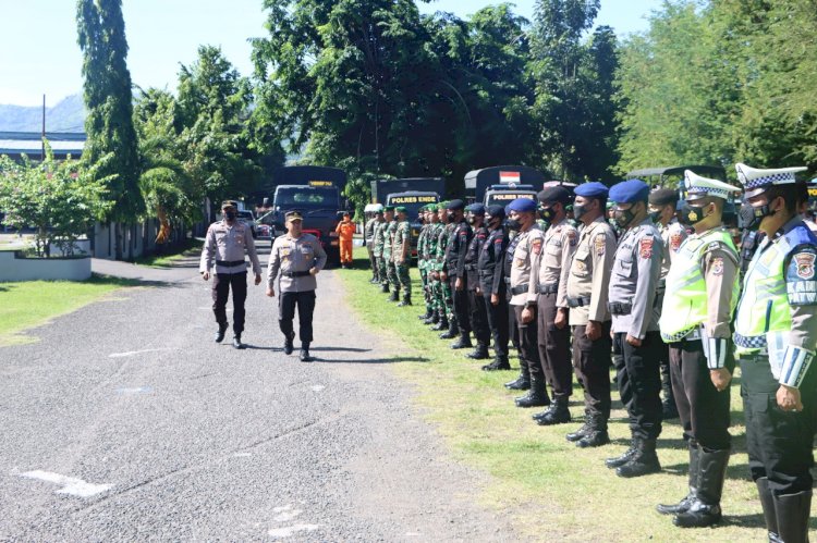 Antisipasi Bencana Alam, Polres Ende Gelar Apel Kesiapsiagaan