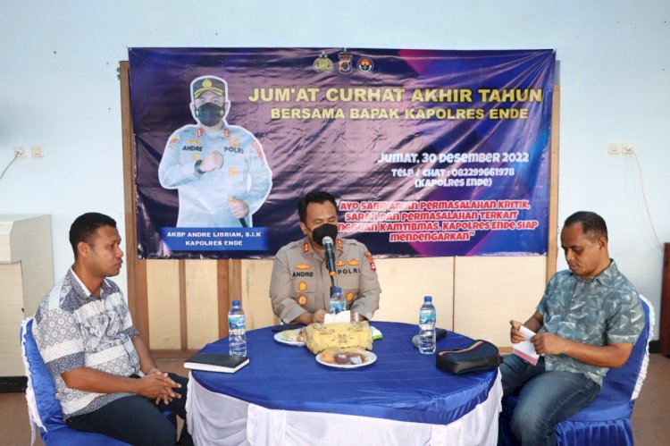 Kapolres Ende Dengar Keluhan Masyarakat Melalui Program Jumat Curhat