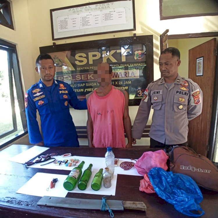 Ditpolair Polda NTT Bersama Personil Gabungan Polres Ende Berhasil Mengamankan Terduga Pelaku Bom Ikan di Perairan Maukaro