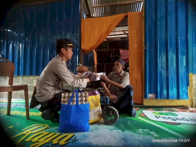 Peduli Anak Stunting, Ipda Heru Sutaban Sambangi Kediaman Jumadil April Anak Penderita Hidrocefalus