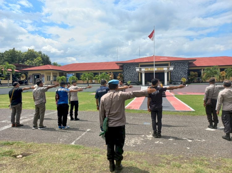 Tingkatkan Profesionalisme, Polres Ende melaksanakan Latihan Pra Operasi (Latpraops) Ketupat Turangga 2023