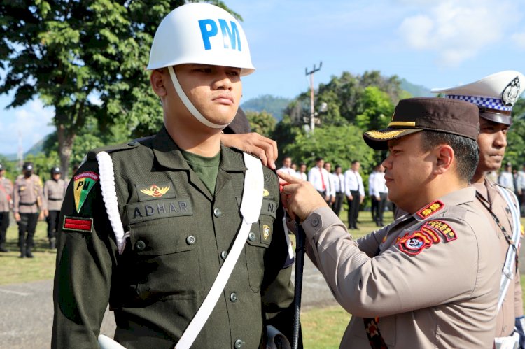Apel Gelar Pasukan Operasi Ketupat 2023, Kapolres Ende Bacakan Amanat Kapolri Dalam Sambutanya