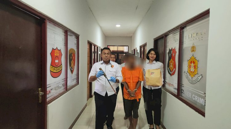 Satreskrim Polres Ende tangkap dan Tahan Tersangka Kasus Pemerkosaan Terhadap Anak Kandung