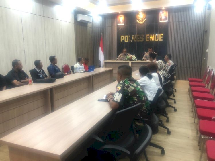 Waka Polres Ende Pimpin Rapat Koordinasi Persiapan Pengamanan Turnamen Ema Gaji Djou 2023