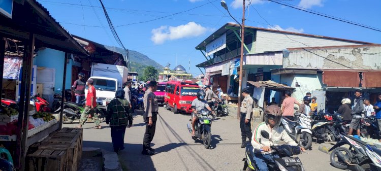 Jaga Harkamtibmas Tetap Aman, Unit Turwali Sat Samapta Polres Ende Rutin Patroli Dialogis